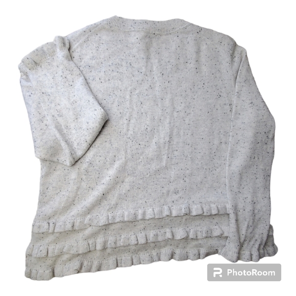 Cinq a sept Adiella Ruffled Cashmere Sweater tous les jours medium gray bohochic - Picture 4 of 10